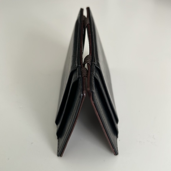 SOLD J. Crew Foldable Leather Wallet Black and Brown - Picture 7 of 7